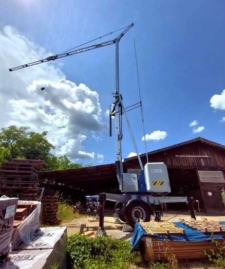 Livraison en Nouvelle-Aquitaine, dans le sud-est du département de la Dordogne 👍  #grueàmontagerapide 🏗GP MATIC 16 FAST 👌